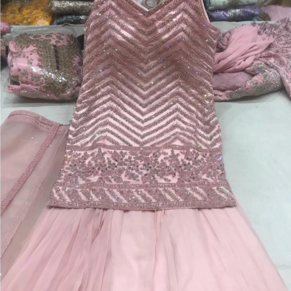 Pink Sharara Indian Suit